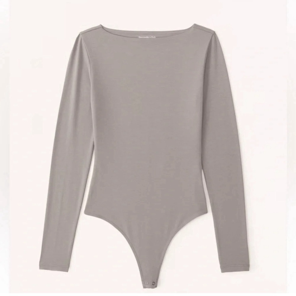 Abercrombie Long Sleeve Gray Bodysuit